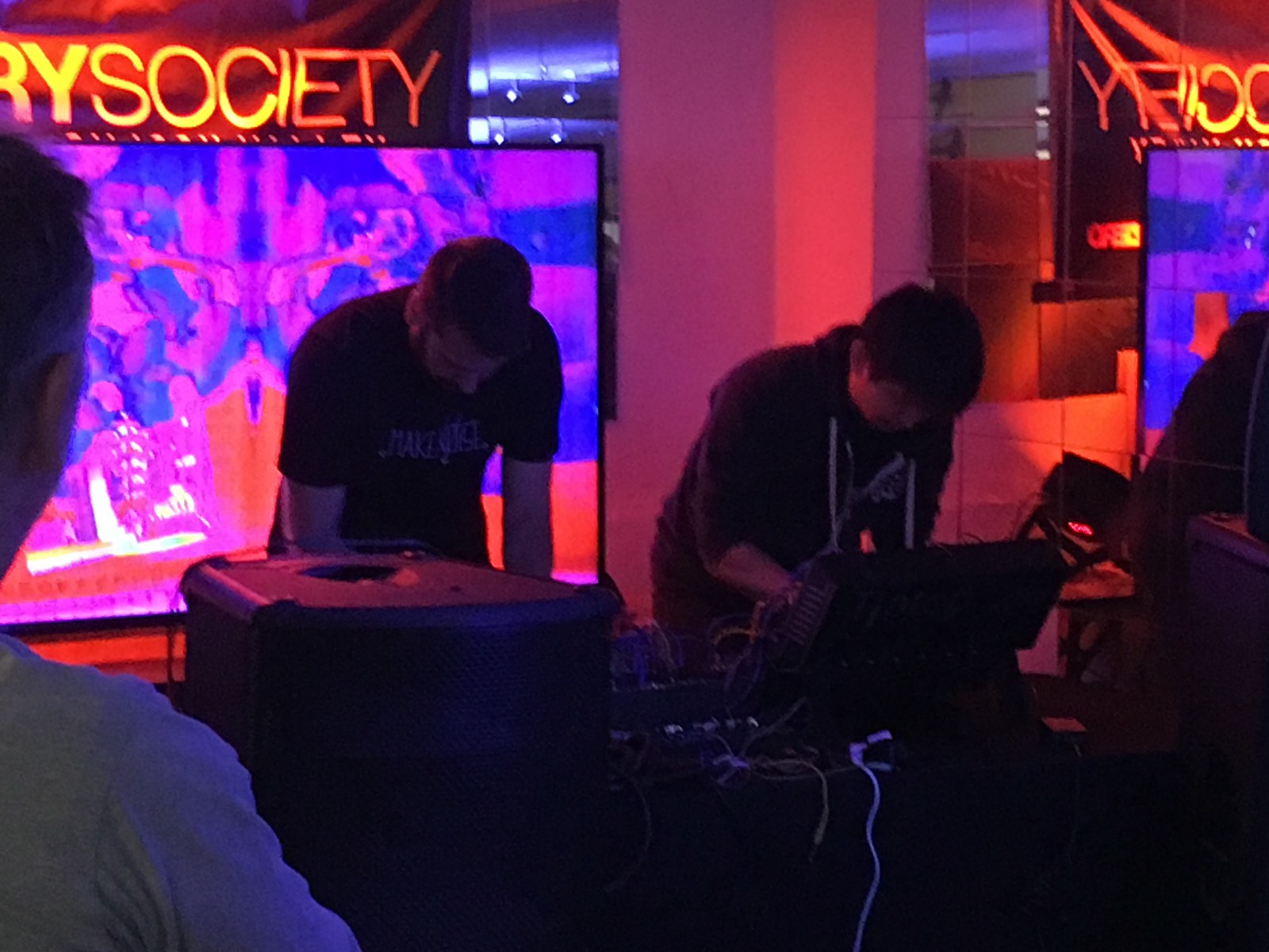 James Cigler and Tomio Ueda at the Robotspeak Anual Synth Meet